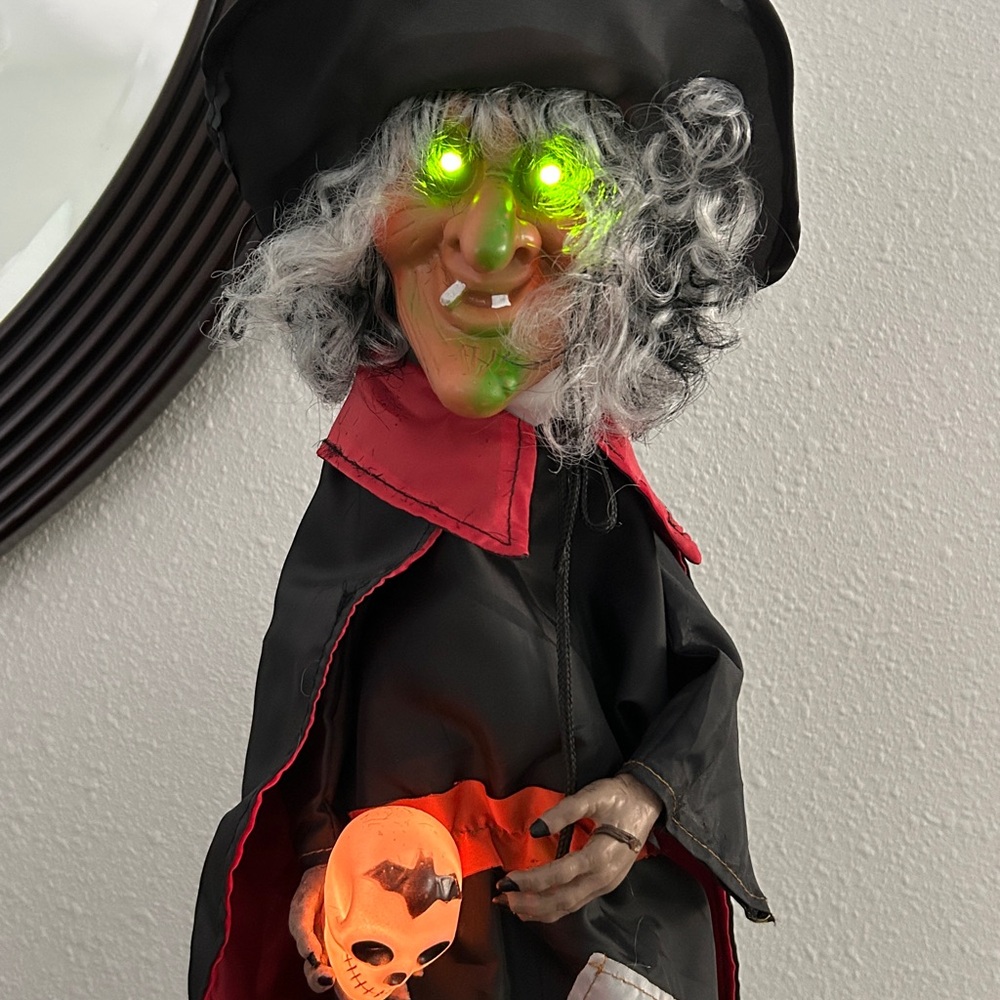 Vintage 90’s Rock & Roll Halloween Animated Witch